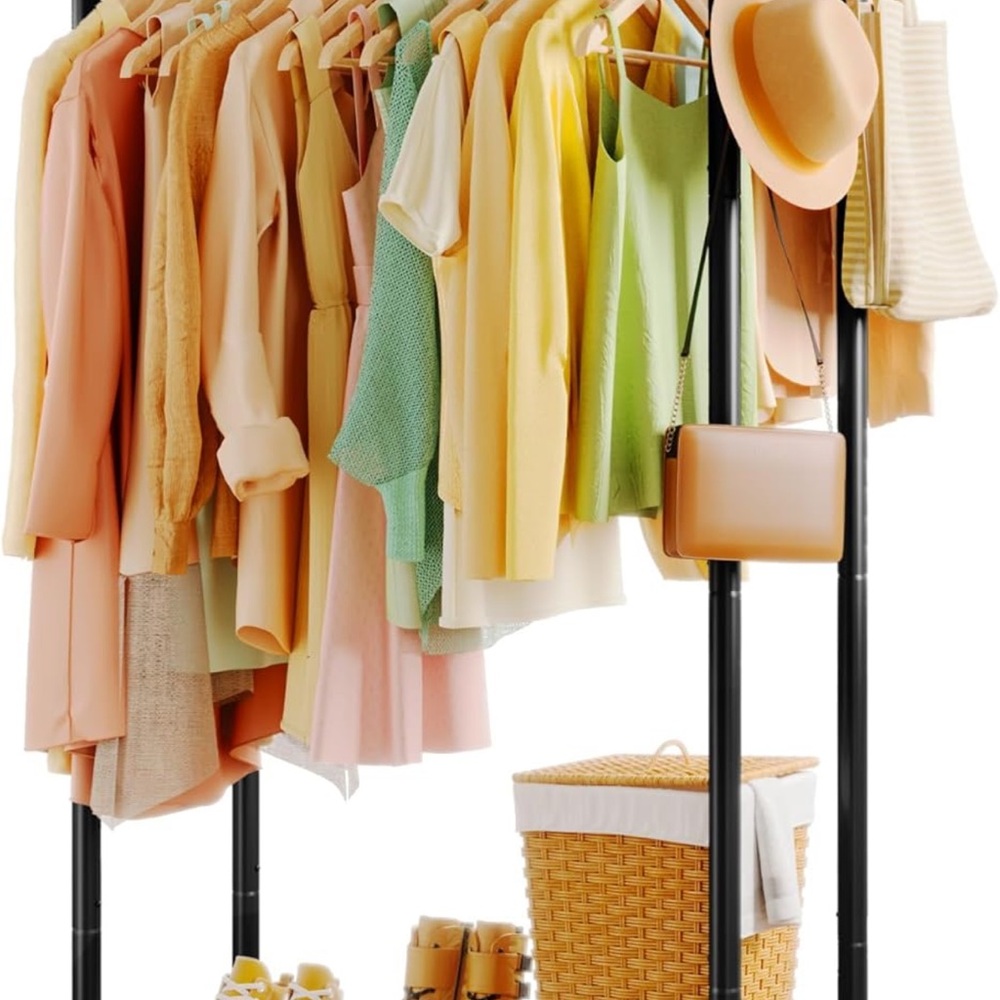 Black Double Rail Clothing Rack